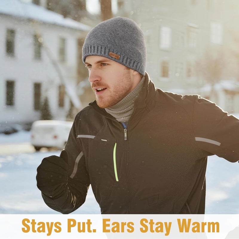 Wmcaps Winter Hats for Men Women, Fleece Lined Knit Beanie Warm Soft Stocking Cap for Cold Weather Outdoor - Image 4